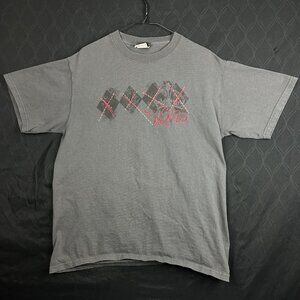 Y2K Vans T Shirt Mens Large Gray Double Sided Crown Short Sleeve Embroidered